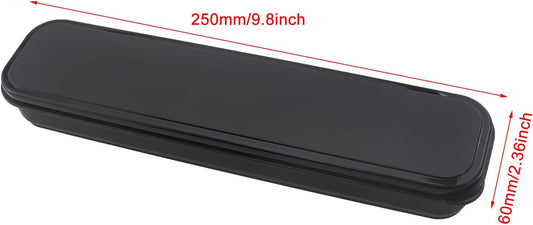 250x60mm Black PP Plastic Portable Travel Cutlery Storage Box for Storing Knives Forks Spoons Chopsticks Straws