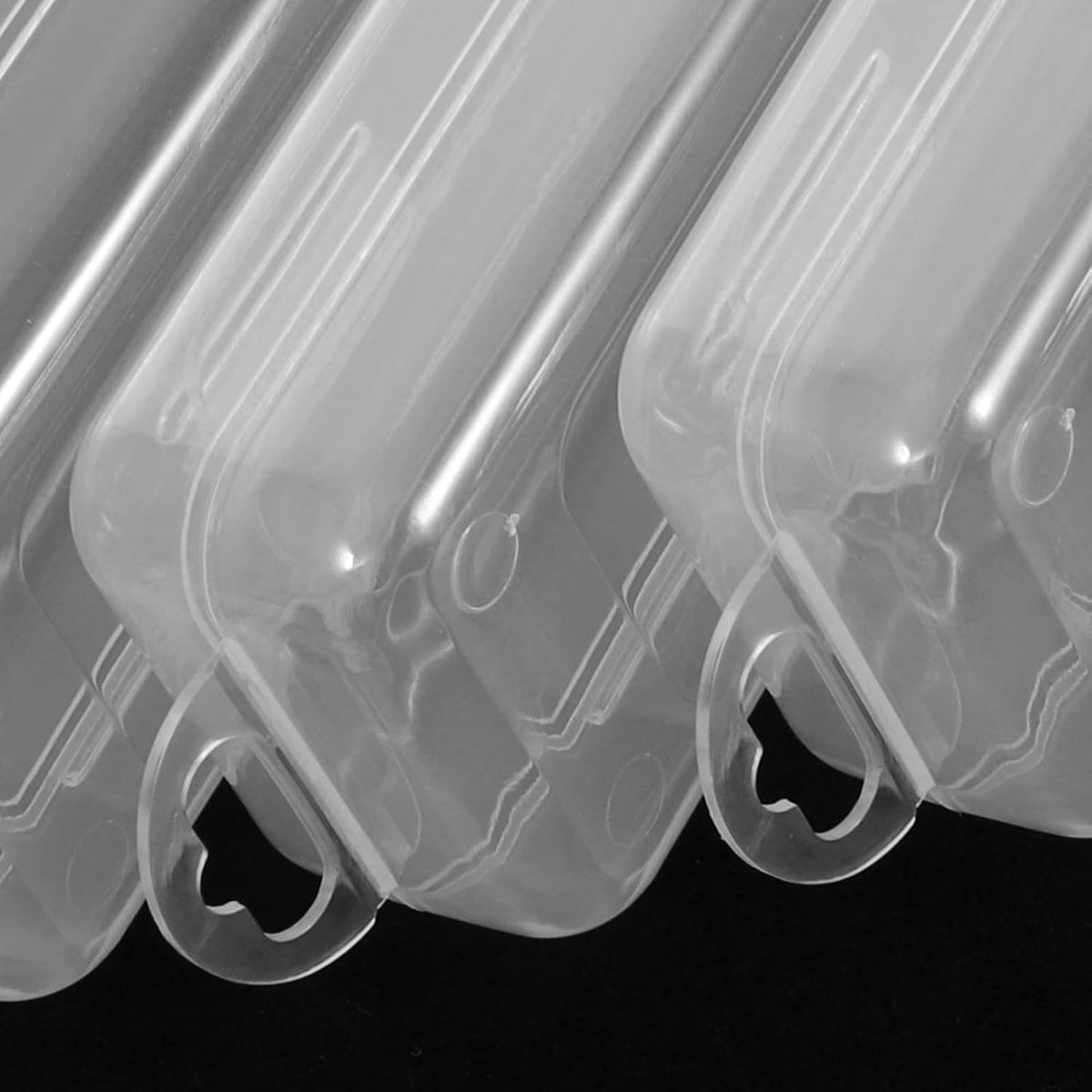 4 Pack PP Straw Storage Box with Lid for Travel Use