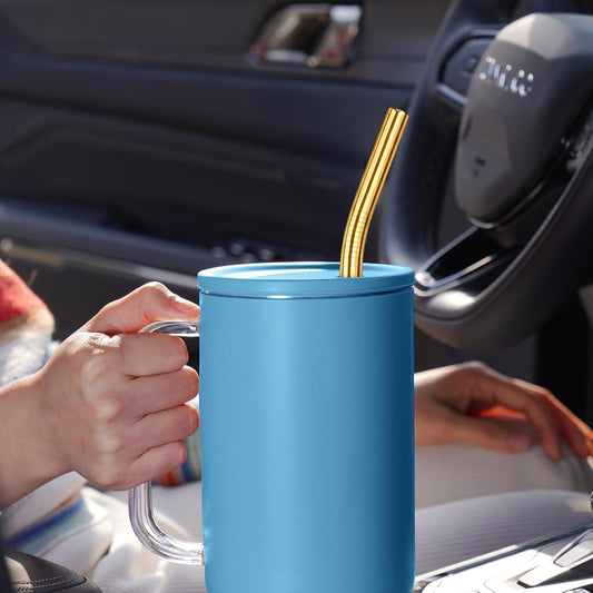Tomorotec 8PCS Stainless Steel Straws Fit for 40oz Stanley Tumblers, Gold