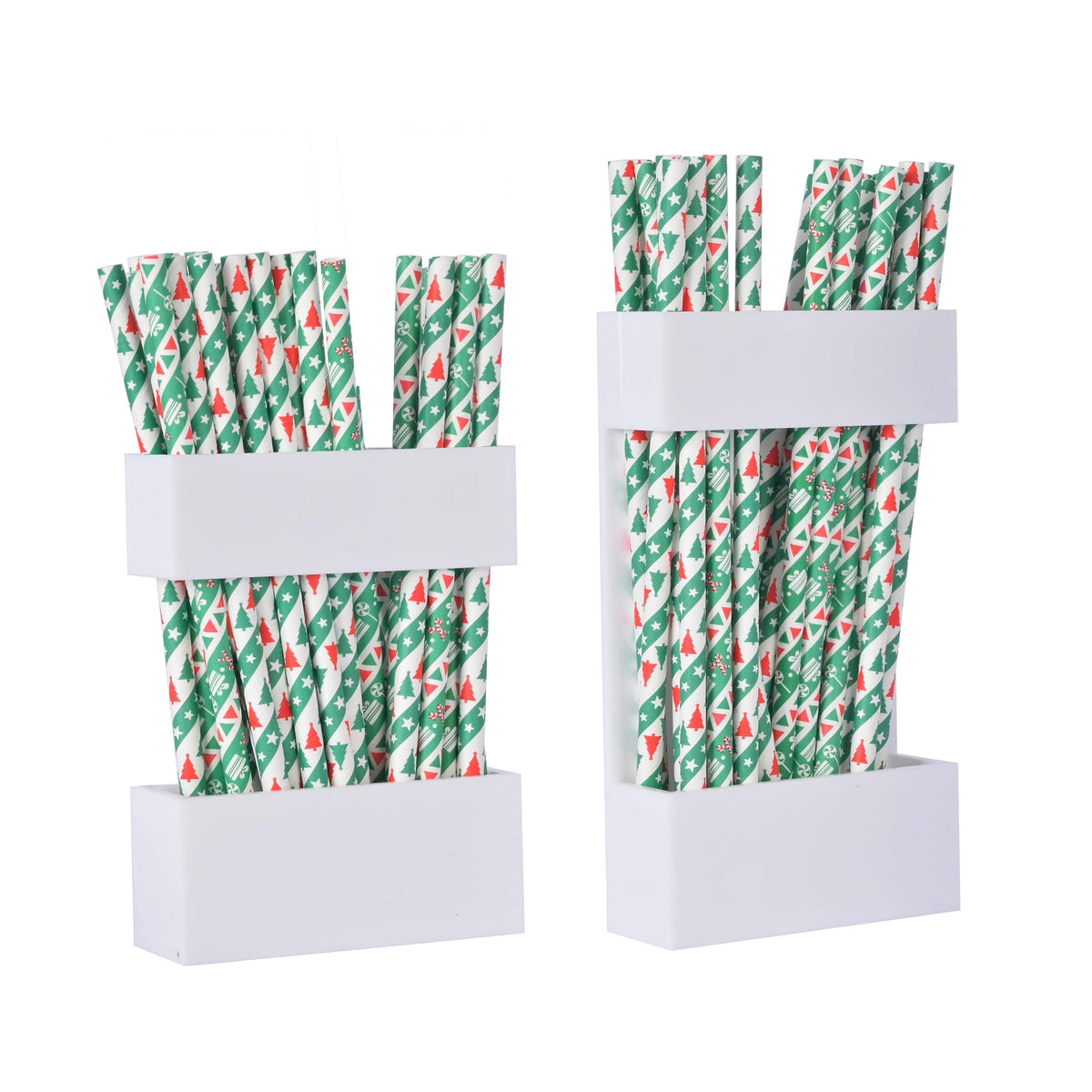 2 PACK Acrylic Straw Holder for Cabinet Doors, Reusable Straw Organizer with Ultra-Sticky Adhesive, Small Kitchen Accessories Container, Fits Both Short & Long Straws (Transparent)
