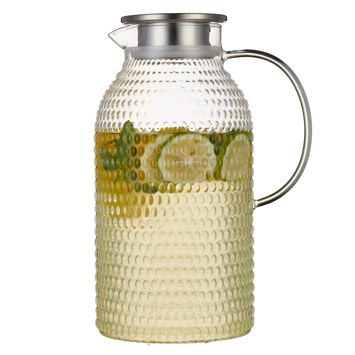 Karafu 68 Oz Borosilicate Glass Pitcher with Lid, Hot Cold Water Tea Jug