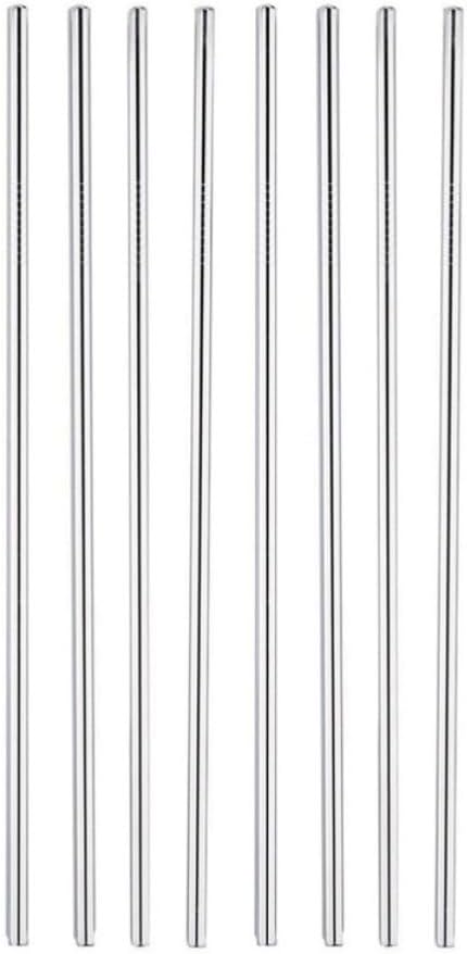 Stainless Steel Reusable Drinking Straws with Brush Straight 11pcs