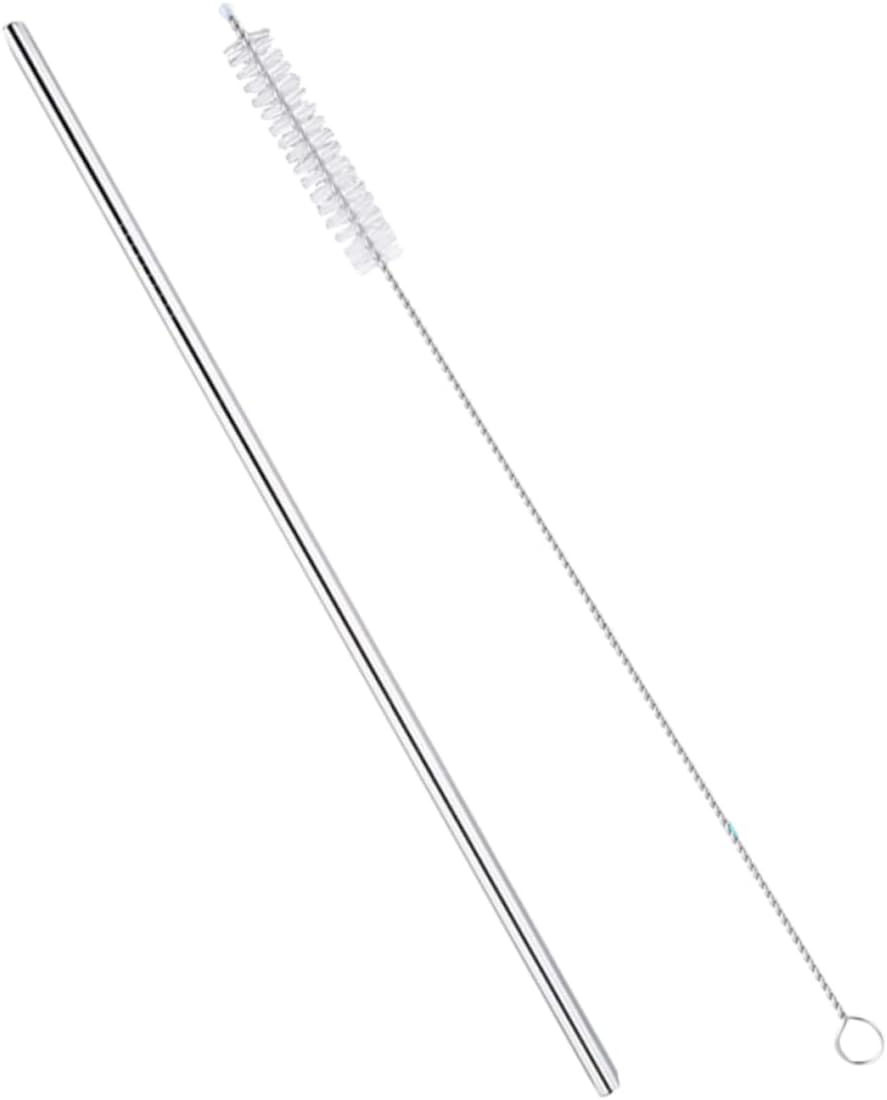 11Pcs Stainless Steel Straight Drinking Straws with Brush Reusable
