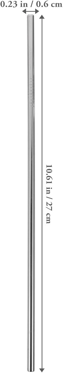 Stainless Steel Reusable Straws with Cleaning Brush and Storage Bag