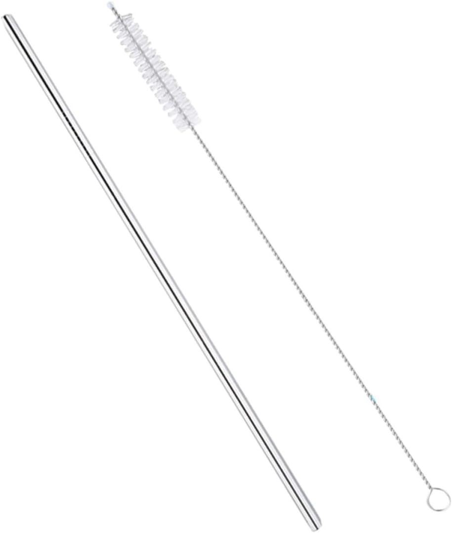 11pcs Stainless Steel Drinking Straws Straight Set Reusable