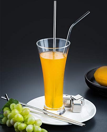 50PCS Stainless Steel Straws,Reusable Metal Straws in Bulk Super Long 10.5 Inch All Straight Drinking Straws for 30oz/20oz Tumblers Yeti Cups Travel Mugs (10.5inch, 50 all straight)