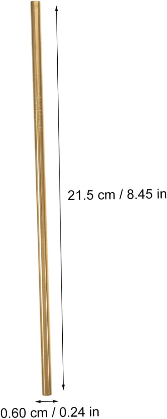 Reusable Stainless Steel Drinking Straws 6 Piece Set with Brush