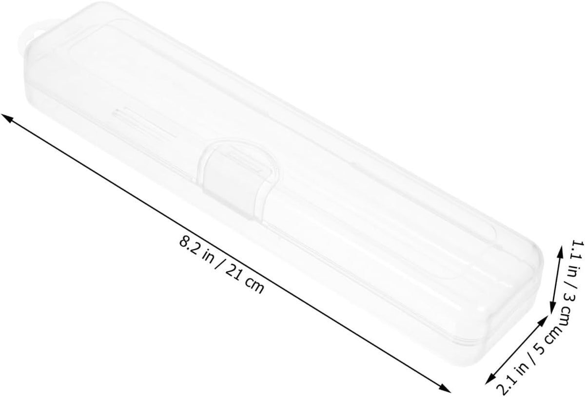 4pcs Travel Straw Case Clear Plastic Straws Container with Lid Small Clear Container Holder Drinking Dispensers Plastic Carrying Box Small Drinking Box