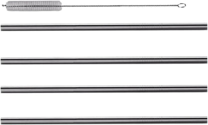 4pcs Straight Drinking Straws Stainless Steel Reusable