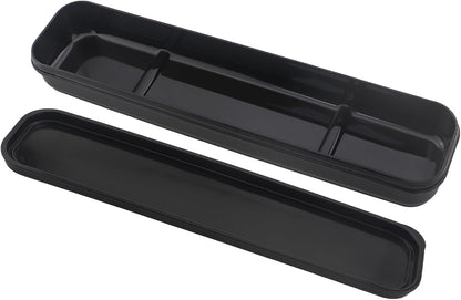 250x60mm Black PP Plastic Portable Travel Cutlery Storage Box for Storing Knives Forks Spoons Chopsticks Straws