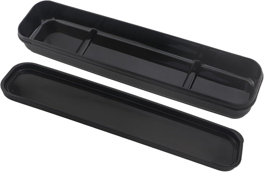 250x60mm Black PP Plastic Portable Travel Cutlery Storage Box for Storing Knives Forks Spoons Chopsticks Straws