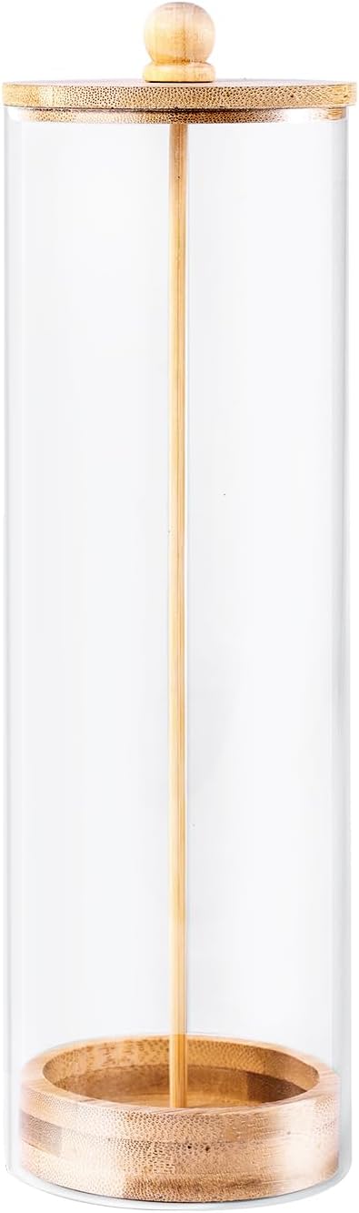 Long Straw Dispenser, Reusable Storage Container Plastic Drinking, Clear Acrylic Straw Holder Dispenser Organizer with Lid for Counter, Holds Straws Up to 9.1 Inch
