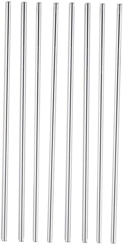 11pcs Stainless Steel Straight Straws Reusable Set