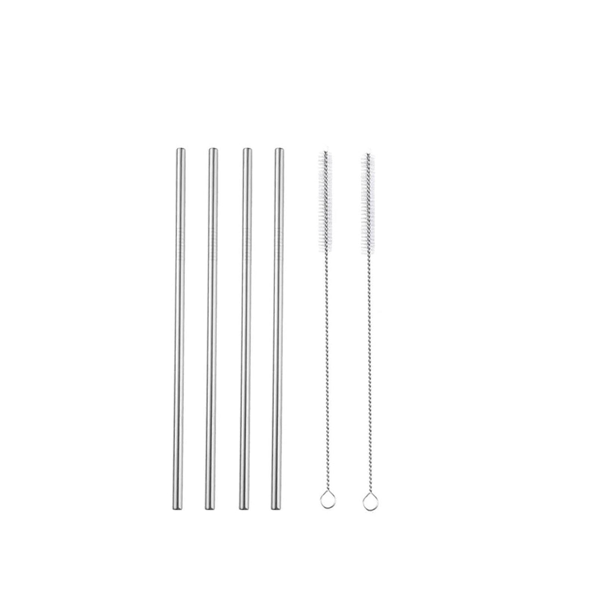 Reusable Metal Straws 304 Stainless Steel 30 Pack with Cleaning Brush(1Pcs Silver Bent)