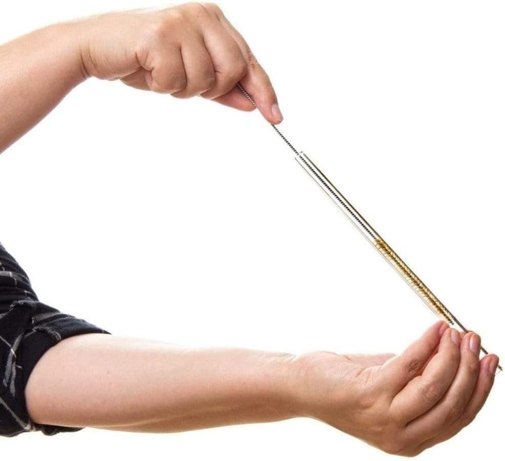 Halm Glass Straws - 6x 11 inch Long Replacement for Stanley Cup 30 OZ Bottles + Plastic Free Cleaning Brush - Dishwasher Safe - Sustainable, Water Bottles