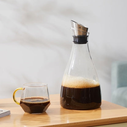 Purefold 50 Oz Borosilicate Glass carafe with Lid 1.5 Liter Glass Pitcher