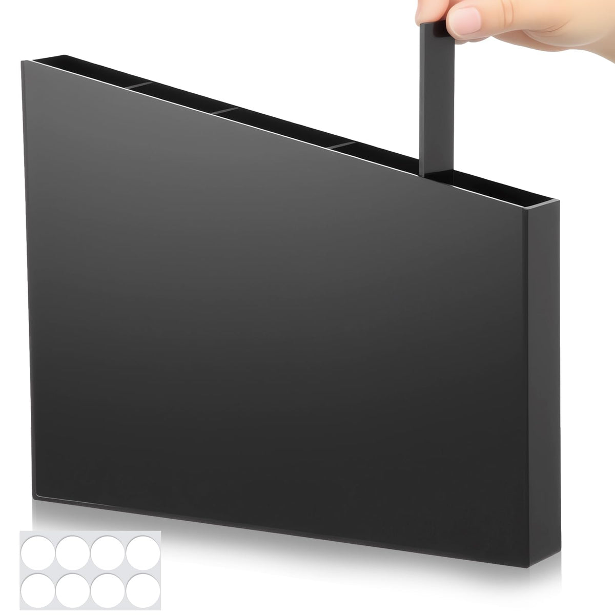 Honeydak Black Acrylic Straw Holder for Cabinet Door