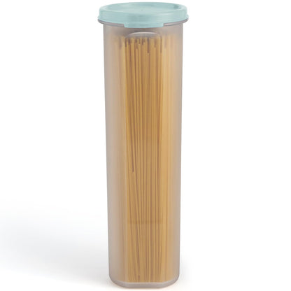 Tall Clear Spaghetti Pasta Container Storage With Lid.Multi-Purpose Kitchen Pantry Organization And Food Storage For Noodles Beans Straws - Airtight Leakproof Spaghetti Keeper BPA Free 37 oz.