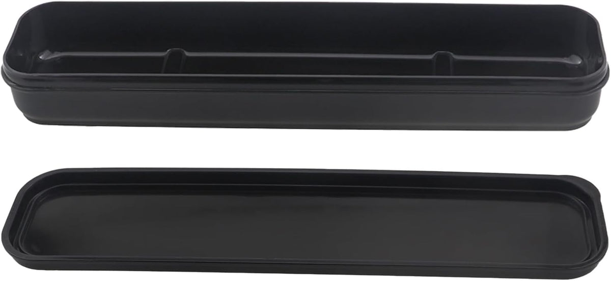 250x60mm Black PP Plastic Portable Travel Cutlery Storage Box for Storing Knives Forks Spoons Chopsticks Straws