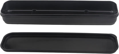 250x60mm Black PP Plastic Portable Travel Cutlery Storage Box for Storing Knives Forks Spoons Chopsticks Straws