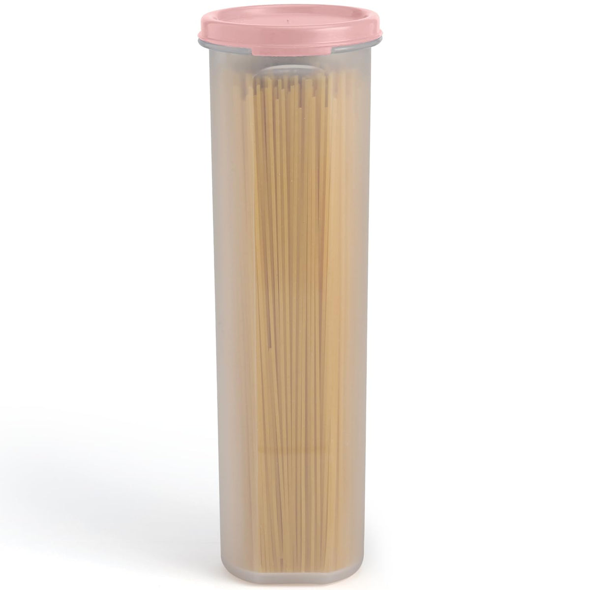 Tall Clear Spaghetti Pasta Container Storage With Lid.Multi-Purpose Kitchen Pantry Organization And Food Storage For Noodles Beans Straws - Airtight Leakproof Spaghetti Keeper BPA Free 37 oz.