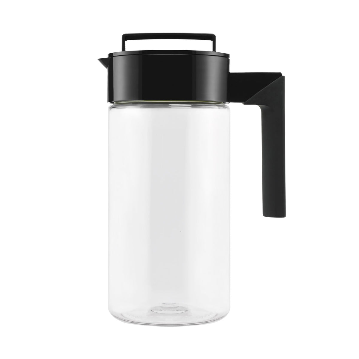 Takeya Airtight Pitcher - Durable BPA-Free Eastman Tritan Odor/Stain-Resistant Leakproof Lid for Iced Tea/Water Easy-Grip Silicone Handle Spill-Free Spout Fridge-Friendly Made in USA 2 Quart/Black