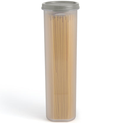 Tall Clear Spaghetti Pasta Container Storage With Lid.Multi-Purpose Kitchen Pantry Organization And Food Storage For Noodles Beans Straws - Airtight Leakproof Spaghetti Keeper BPA Free 37 oz.