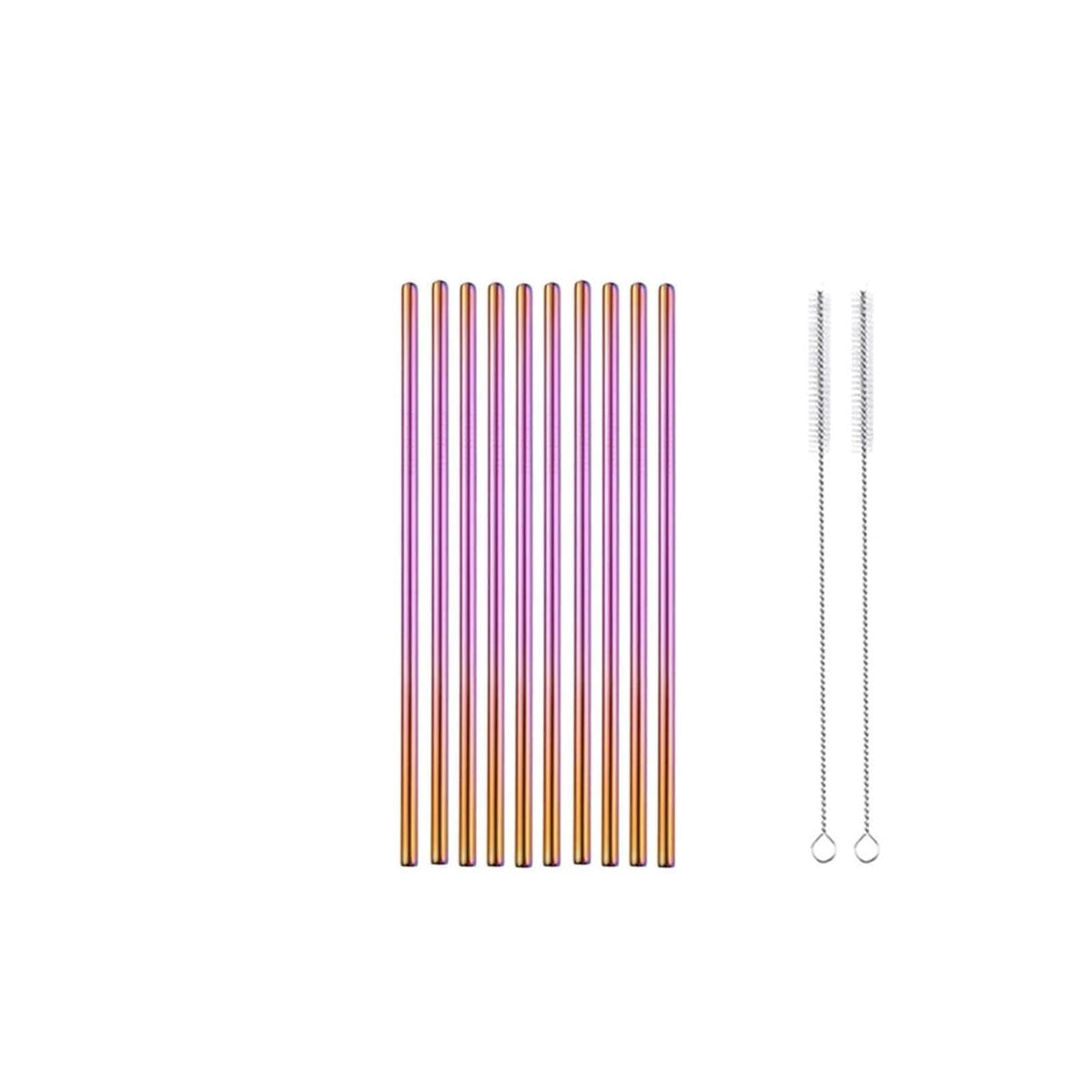 Reusable Metal Straws 304 Stainless Steel 30 Pack with Cleaning Brush(1Pcs Silver Bent)