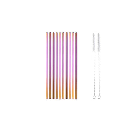 Reusable Metal Straws 304 Stainless Steel 30 Pack with Cleaning Brush(1Pcs Silver Bent)