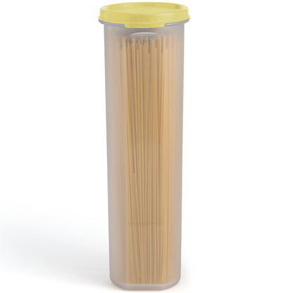 Tall Clear Spaghetti Pasta Container Storage With Lid.Multi-Purpose Kitchen Pantry Organization And Food Storage For Noodles Beans Straws - Airtight Leakproof Spaghetti Keeper BPA Free 37 oz.