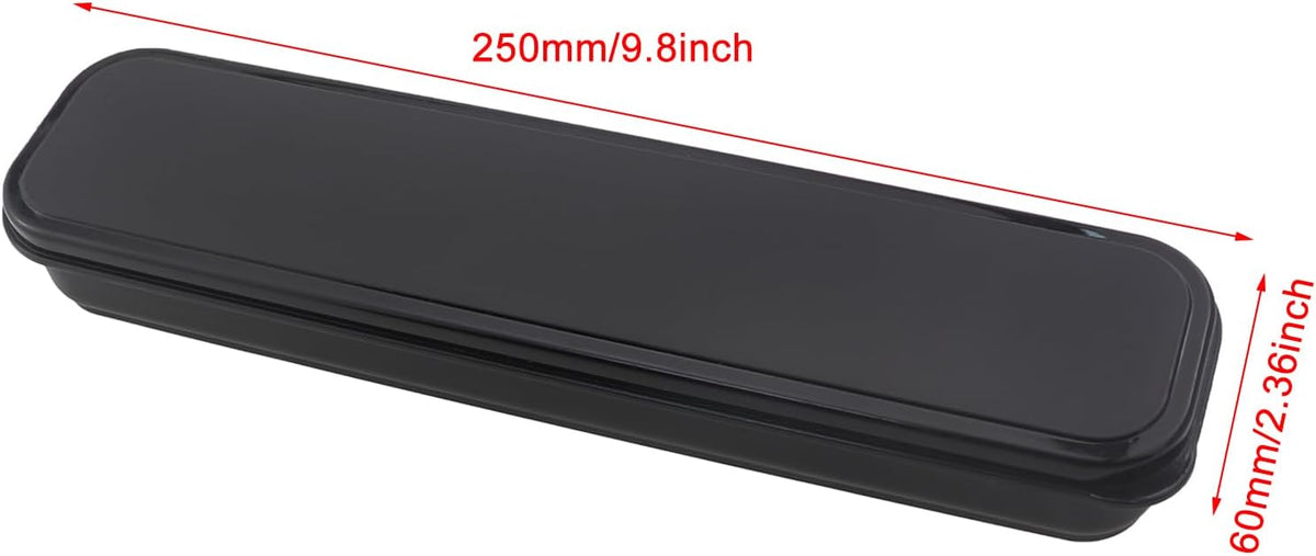 250x60mm Black PP Plastic Portable Travel Cutlery Storage Box for Storing Knives Forks Spoons Chopsticks Straws
