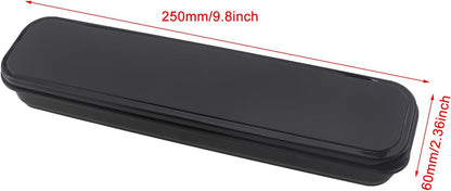250x60mm Black PP Plastic Portable Travel Cutlery Storage Box for Storing Knives Forks Spoons Chopsticks Straws