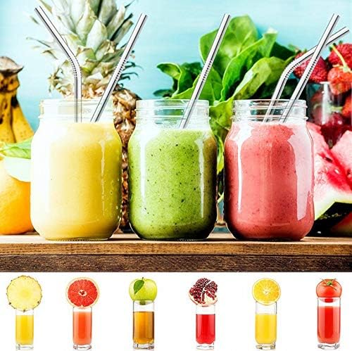 50PCS Stainless Steel Straws,Reusable Metal Straws in Bulk Super Long 10.5 Inch All Straight Drinking Straws for 30oz/20oz Tumblers Yeti Cups Travel Mugs (10.5inch, 50 all straight)