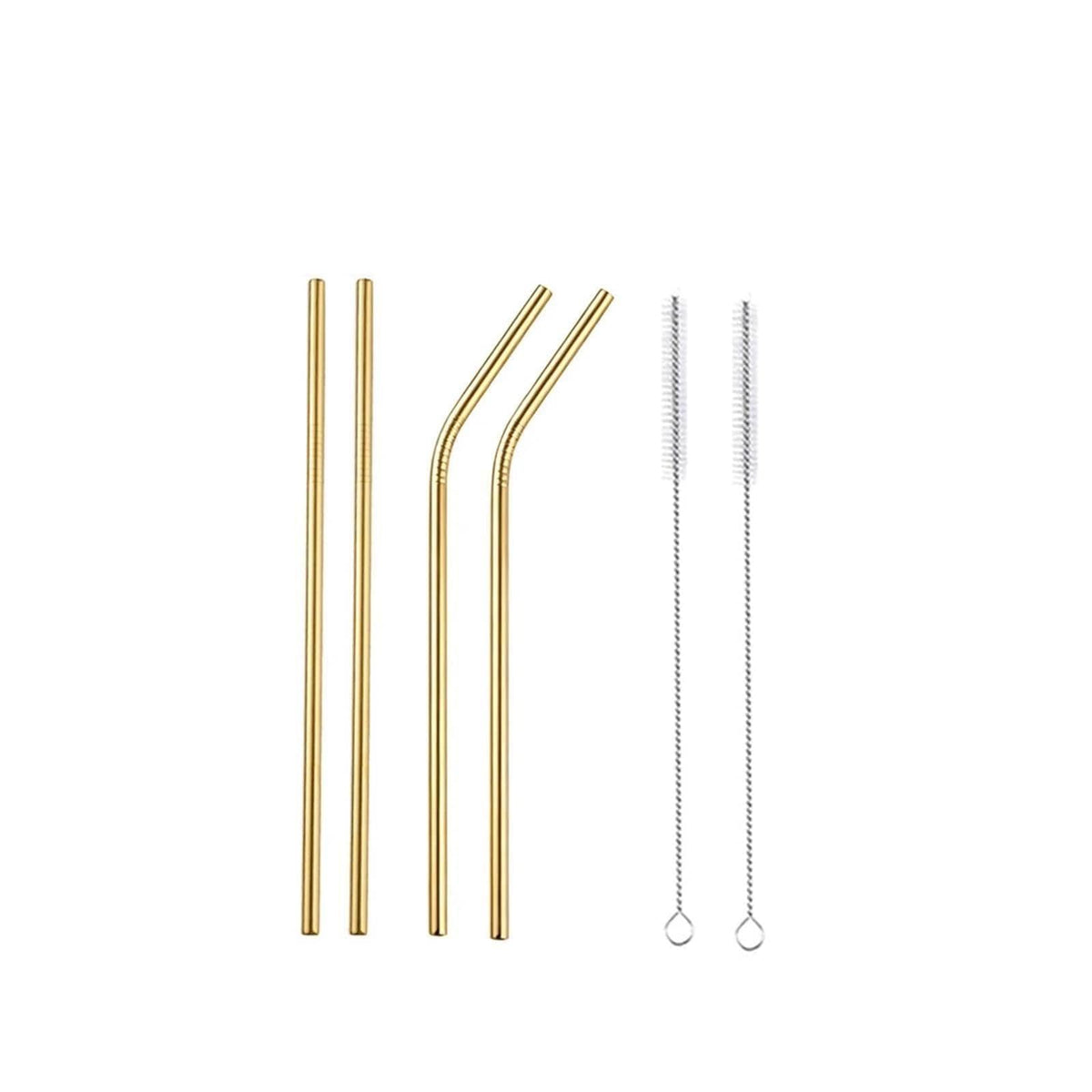 Reusable Metal Straws 304 Stainless Steel 30 Pack with Cleaning Brush(1Pcs Silver Bent)