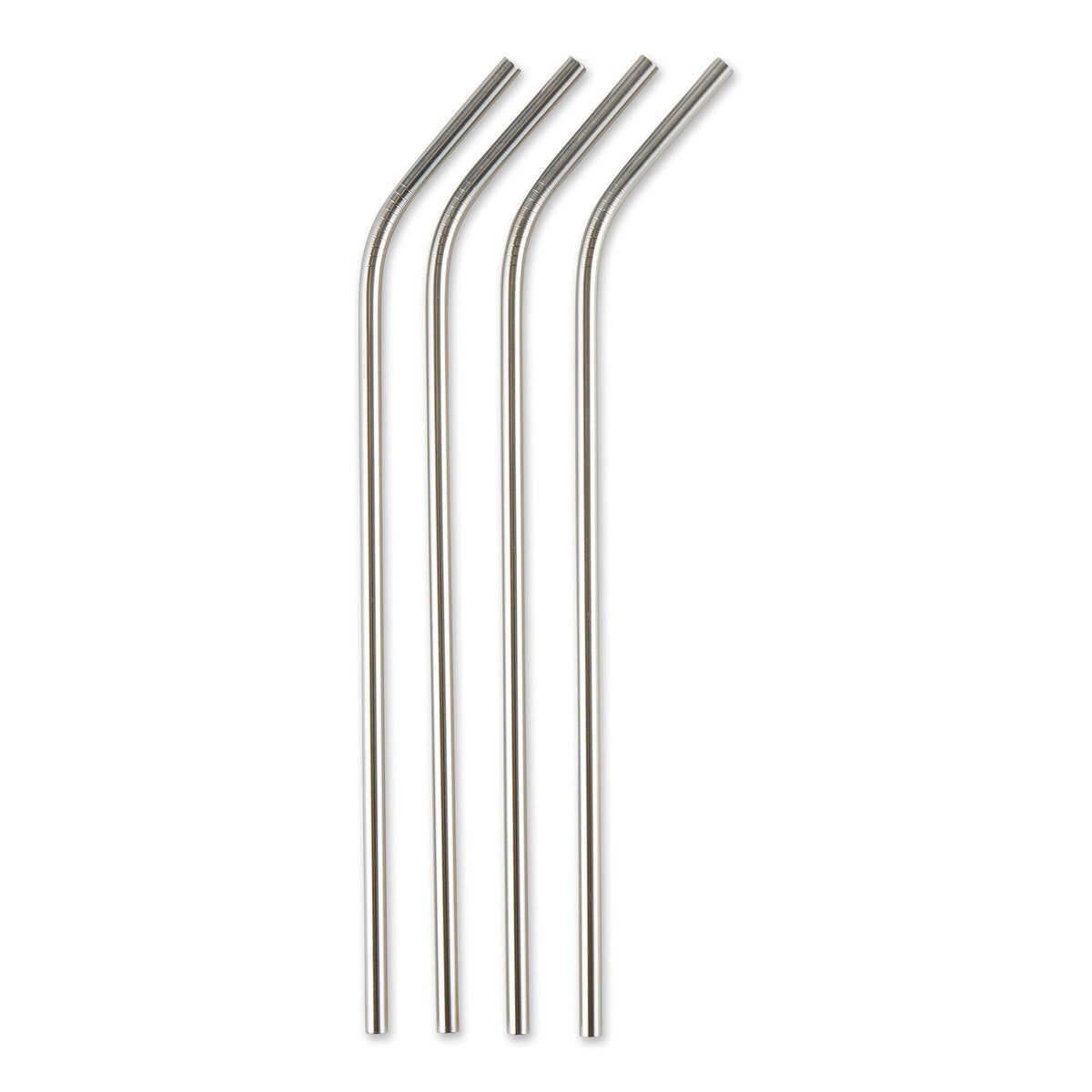 RSVP International Reusable Straw Set Dishwasher Safe, 8.5 Inch, 4 Piece, Stainless Steel Straight