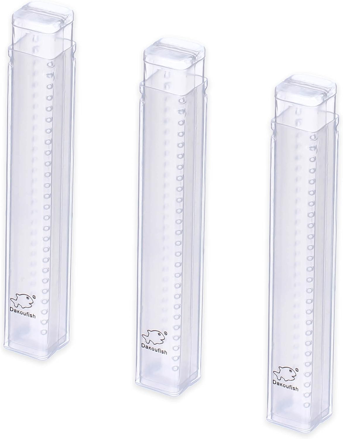 Dakoufish Plastic Straw Carrying Case,3Packs Reusable Collapsible Boxes for 9-13 Inch Straight Drinking Straws Storage Perfect for Travel, Gifts.
