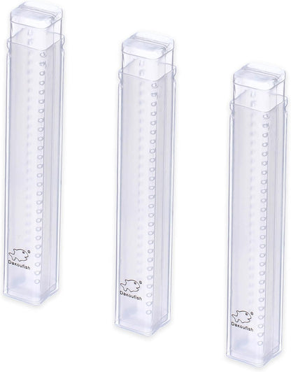 Dakoufish Plastic Straw Carrying Case,3Packs Reusable Collapsible Boxes for 9-13 Inch Straight Drinking Straws Storage Perfect for Travel, Gifts.
