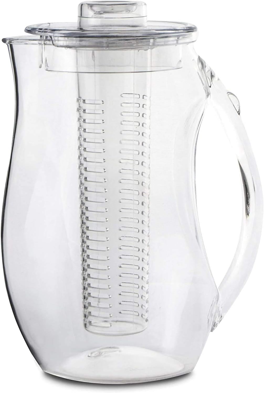 Large Fruit Infuser Water Pitcher (2.9 Quart/93 Oz) – Shatterproof Acrylic