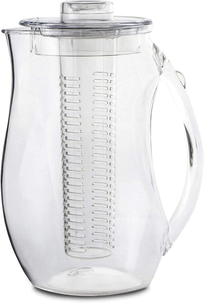 Large Fruit Infuser Water Pitcher (2.9 Quart/93 Oz) – Shatterproof Acrylic