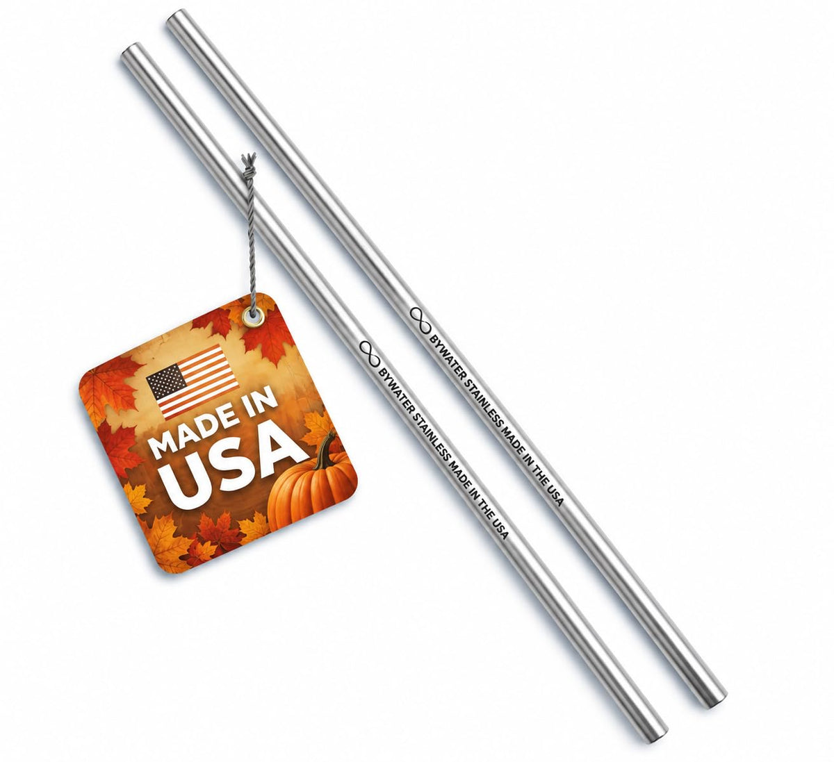 Made in USA Bywater Stainless Steel 10.5 Inch Straw Set of 2 Food Grade Premium Straws. Fits Stanley, Yeti Straw Lid and Many Others With Standard Straws. DOES NOT FIT FLIP STYLE LIDS