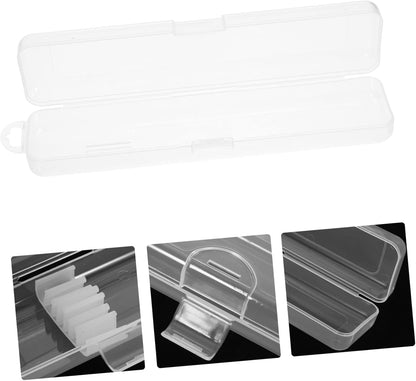 4pcs Plastic Drinking Straw Storage Box with Lids for Travel