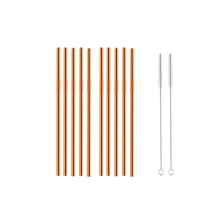 Reusable Metal Straws 304 Stainless Steel 30 Pack with Cleaning Brush(1Pcs Silver Bent)