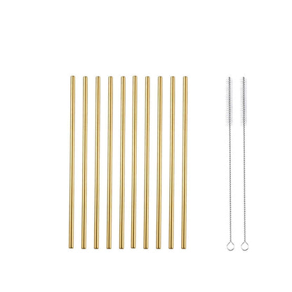 Reusable Metal Straws 304 Stainless Steel 30 Pack with Cleaning Brush(1Pcs Silver Bent)