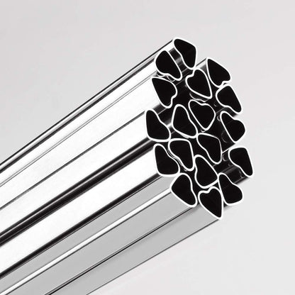 Tomorotec 8.5” Heart-Shaped Stainless Steel Straws Fit for Smoothie, Silver