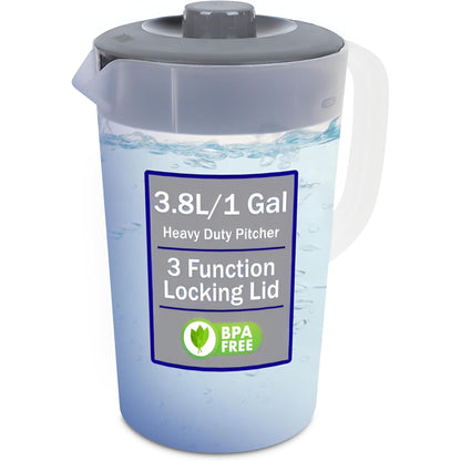 Water Pitcher with Lid 1 Gallon Pitcher BPA Free & Phthalate Free - Navy