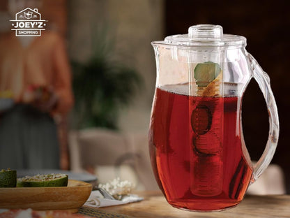 Large Fruit Infuser Water Pitcher (2.9 Quart/93 Oz) – Shatterproof Acrylic
