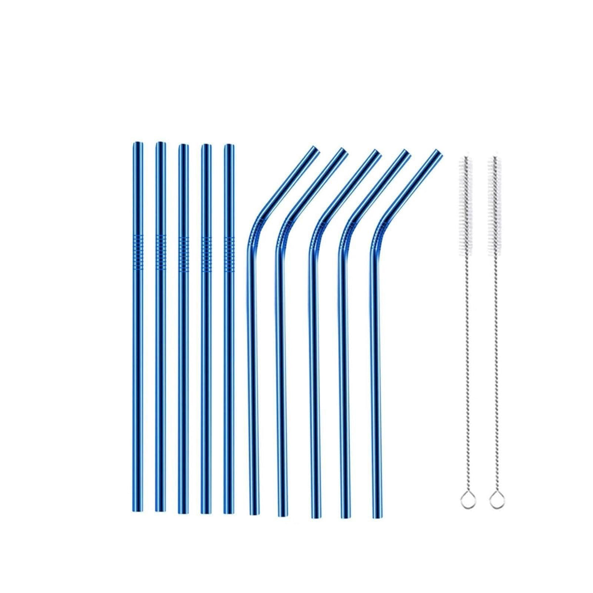 Reusable Metal Straws 304 Stainless Steel 30 Pack with Cleaning Brush(1Pcs Silver Bent)