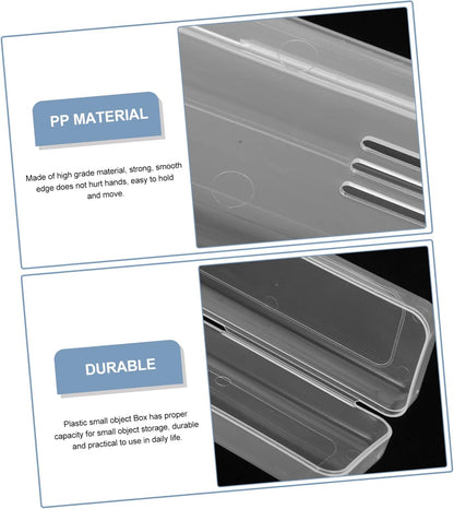4pcs Plastic Drinking Straw Storage Box with Lids for Travel
