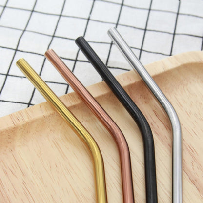 19pcs Reusable Drinking Straw Set with Brush and Bag Stainless Steel