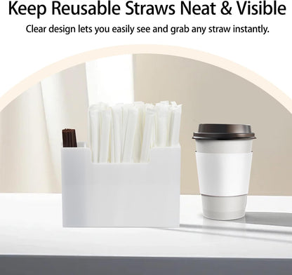 Straw Holder Organizer Dispenser Storage Acrylic for Kitchen Cabinet Door